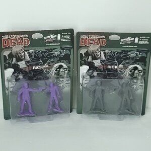 Skybound Exclusive Rick The Walking Dead Grey Purple lot of 2 Mini Figure NEW